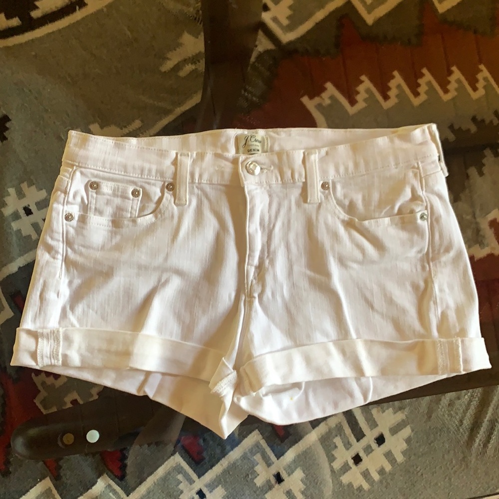 J Crew Denim White Shorts